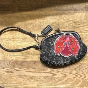 Coach wristlet coin purse